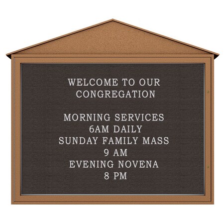United Visual Products Indoor Enclosed Combo Board, 72"x36", Bronze Frame/Grey & Medium Grey UVCB7236BZ-GREY-MEDGRY